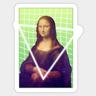 Mona Lisa Vaporwave Sticker